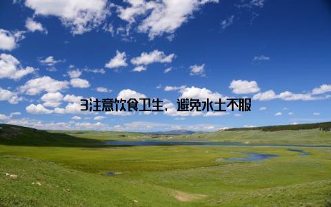 3注意饮食卫生, 避免水土不服