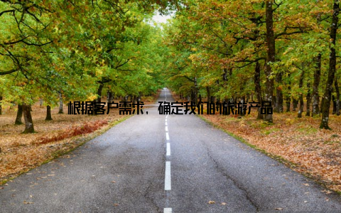 根据客户需求, 确定我们的旅游产品