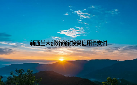 新西兰大部分商家接受信用卡支付