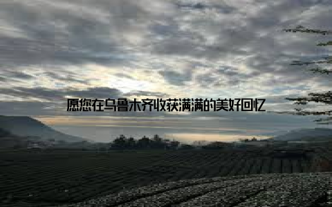 愿您在乌鲁木齐收获满满的美好回忆