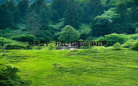 快来泰宁, 开启一段难忘的旅程吧!